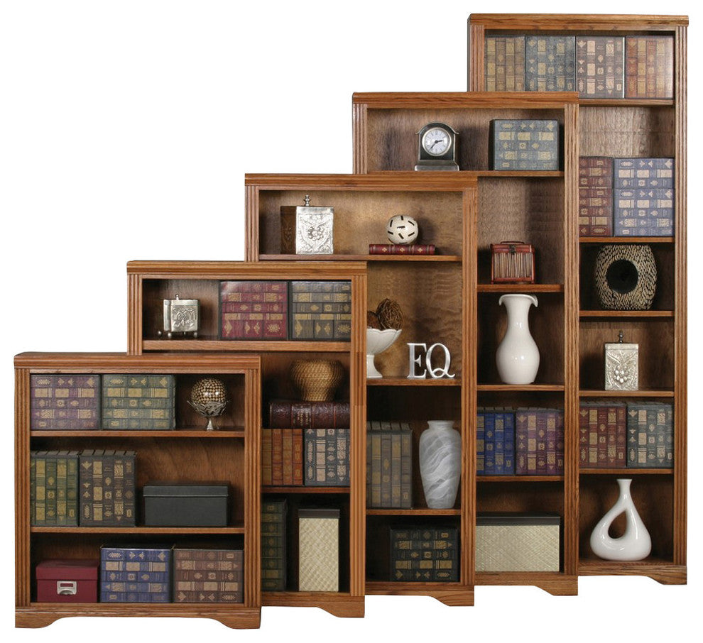 Eagle Furniture 36" Oak Ridge Open Bookcase, Caribbean Rum, 72"
