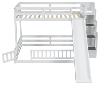 Gewnee Twin Over Full Bunk Bed with Slide