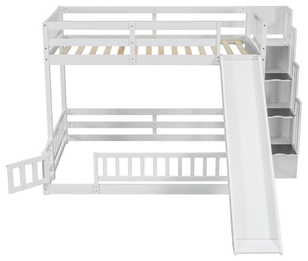 Gewnee Twin Over Full Bunk Bed with Slide