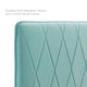 Platform Bed Frame, Queen Size, Velvet, Blue, Modern Contemporary, Bedroom
