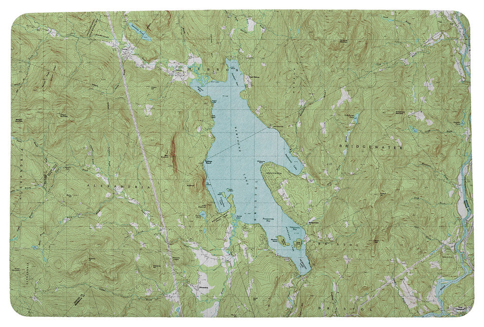 Betsy Drake Newfound Lake, NH Nautical Map Door Mat Large