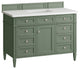 Brittany 60" Double Vanity, Smokey Celadon,  White Zeus Quartz Top