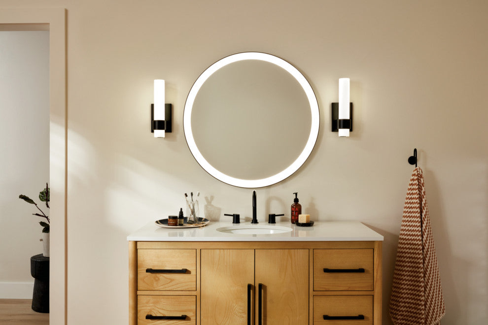 Izza 13.25" 1 Light LED Wall Sconce, Matte Black