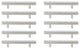 PL402-4-NK-10PK Dior 4" Center to Center Brushed Nickel Bar Pull, Set of 10
