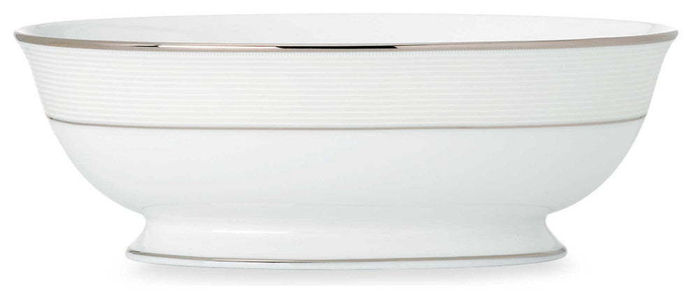 Lenox Opal Innocence Stripe Oval Vegetable Bowl