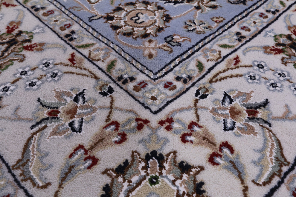 Wool & Silk Persian Nain Handmade Rug 4' 9" X 6' 10" - Q14729