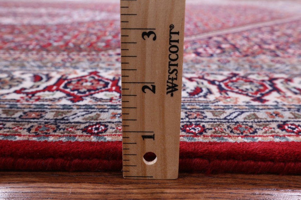 4' 8" X 6' 8" Fine Persian Bijar Wool and Silk Rug Q6725