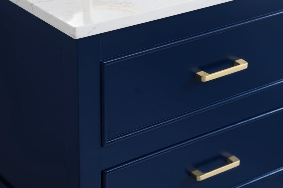 Home Living 24" Single Bathroom Vanity, Blue