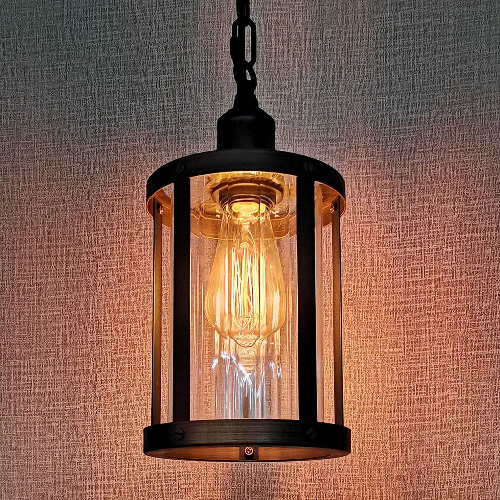 Farmhouse Pendant Lighting for Kitchen Rust Vintage Cage Pendant Lamp