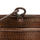 16" Round Bucket Vessel Hammered Copper Sink With Handles