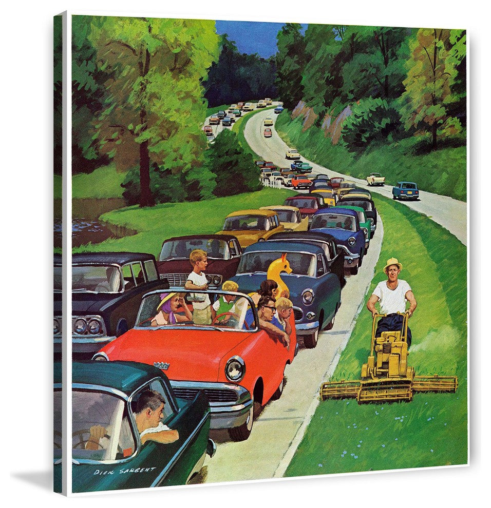 "Speeder on the Median" Print on Canvas by Richard Sargent
