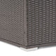 GDF Studio Sampa Outdoor Wicker Storage Ottoman, Gray