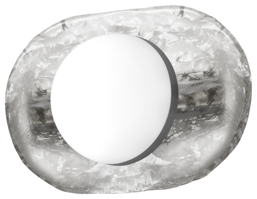Velma Wall Sconce, 10W, Matte Black, Clear Glass