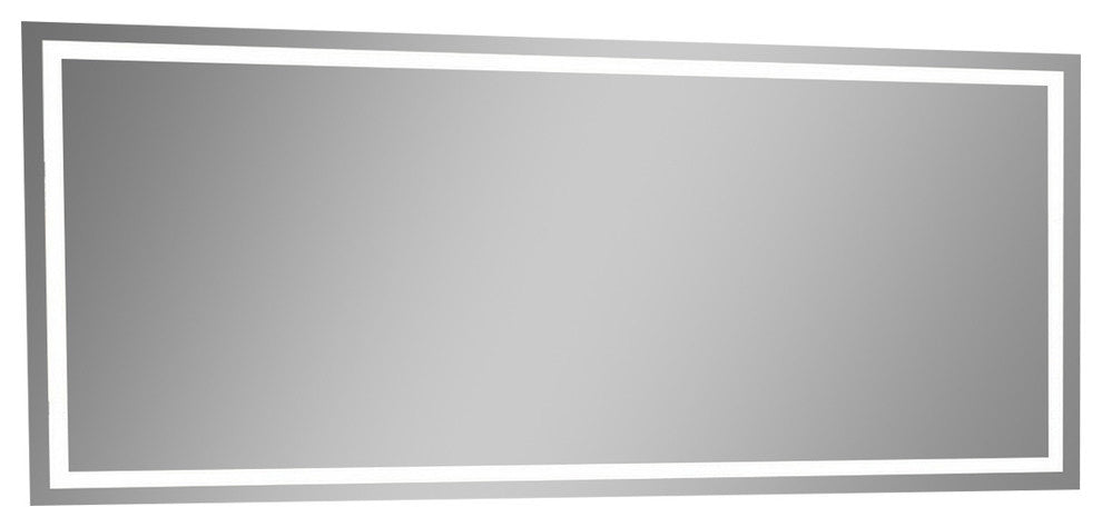 IB MIRROR Dimmable Lighted Bathroom Mirror Harmony 60"x28", Crystal Clear Mirror, 6000 K, Cold White