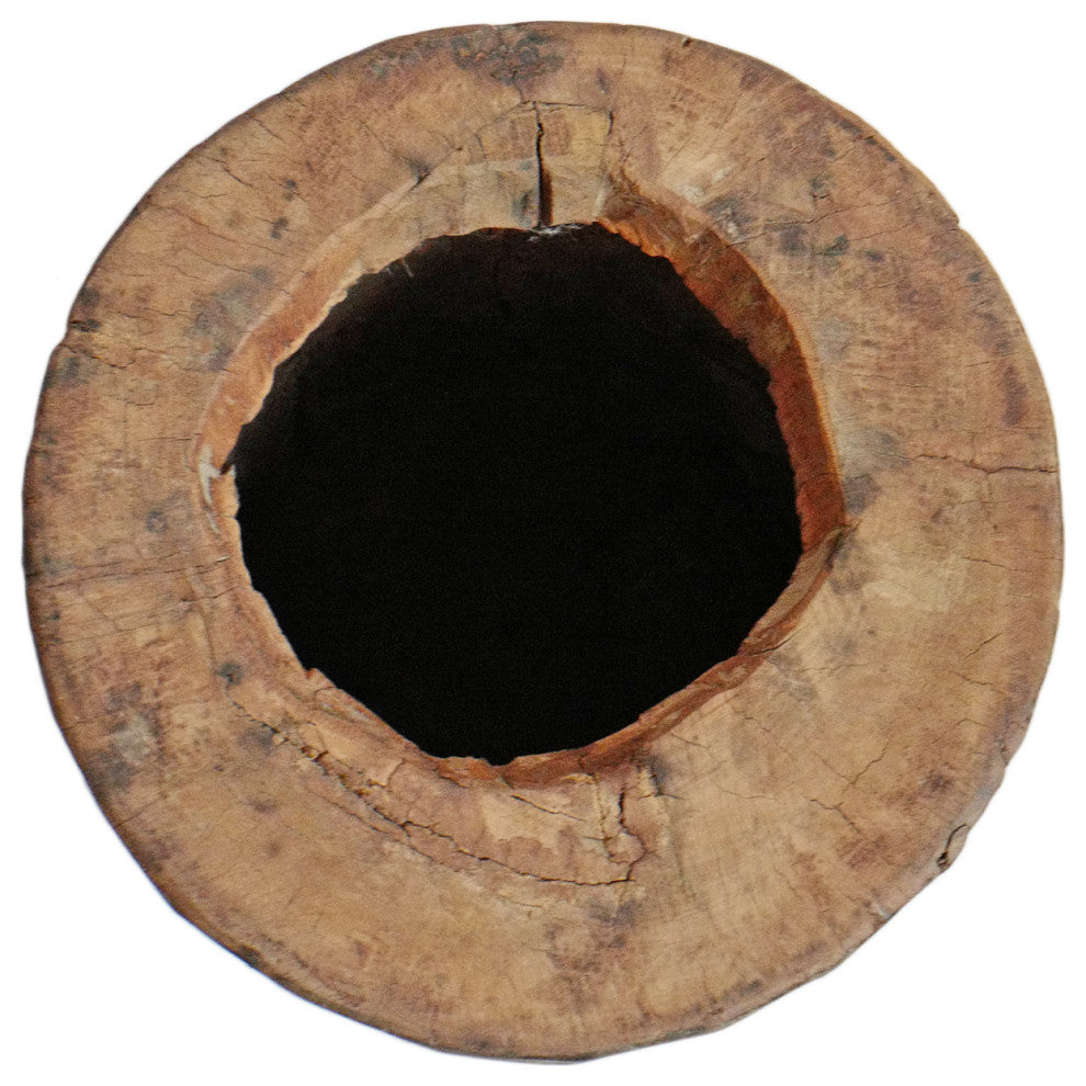 Consigned India Wood Butter Pot