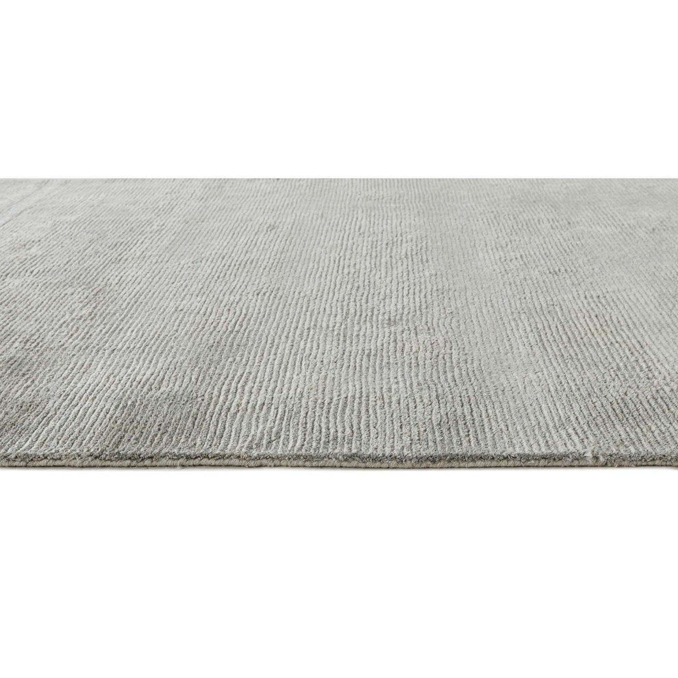 Hue Solid Area Rug, Gray, 8'x10'