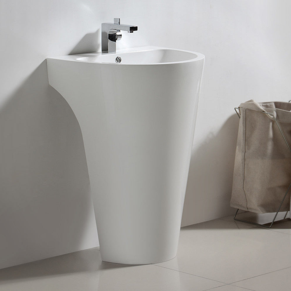 Parma Pedestal Sink, White
