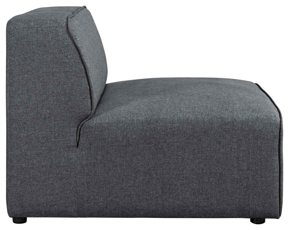 Gray Mingle 7 Piece Upholstered Fabric Sectional Sofa Set