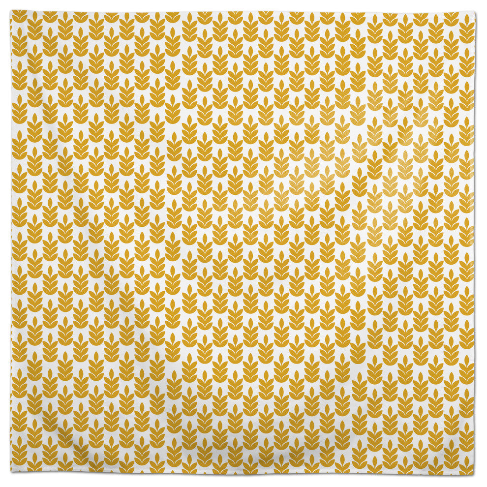 Leaf Pattern Yellow 58x58 Tablecloth