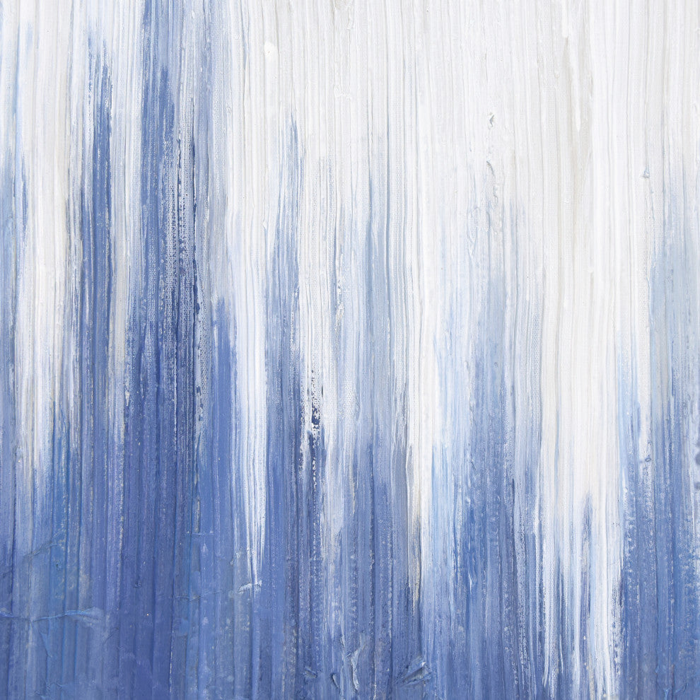 Rainy Winter Textured Metallic Hand Painted Framed Wall Art by Martin Edwards