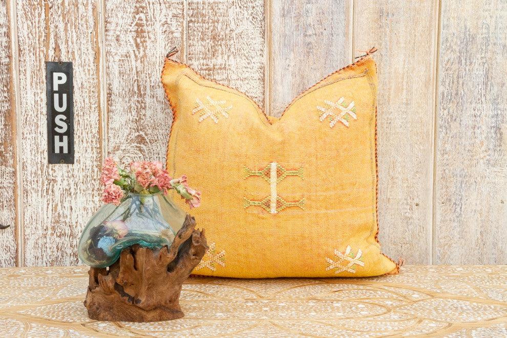 Amala Moroccan Silk Rug Pillow