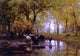 Julius Jacobus Van De Sande Bakhuyzen Watering Cows in a Pond Wall Decal