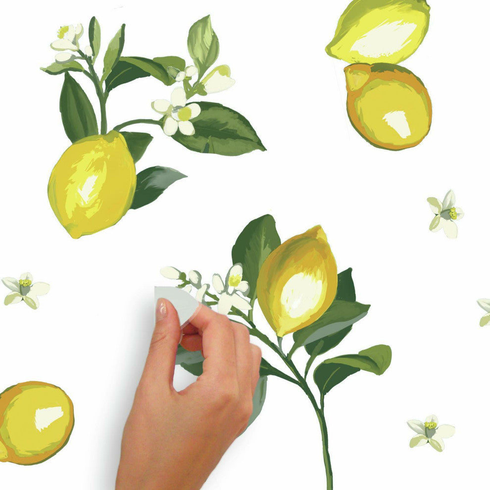 Green & Yellow & White Lemon Wall Decals