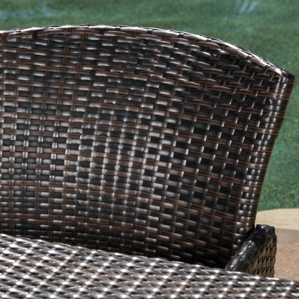 GDF Studio 7-Piece Maple Outdoor Wicker Dining Set
