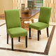 GDF Studio Heath Fabric Dining Chairs, Green, Set of 2