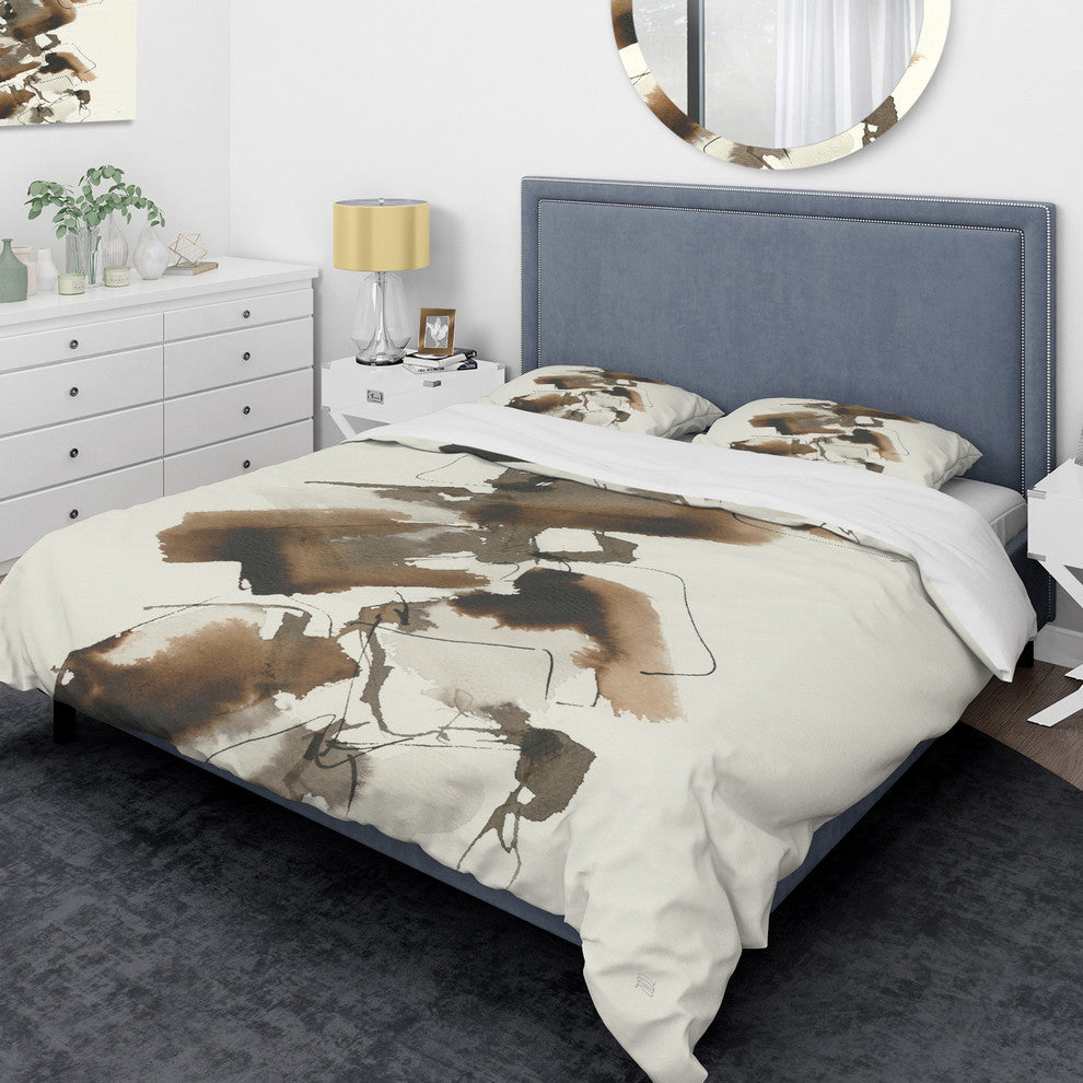 Gold Glam Squares I Glam Duvet Cover Set, Twin