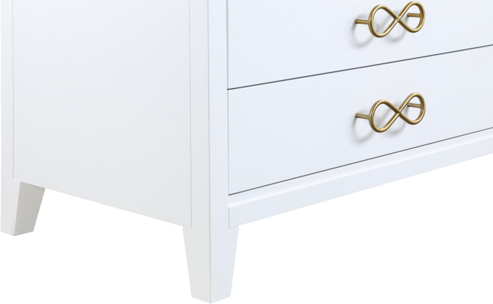 Bowtie Dresser, White