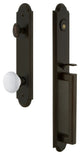 Arc 1-Piece Dummy Handleset, D Grip and Hyde Park Knob, Timeless Bronze, 848662