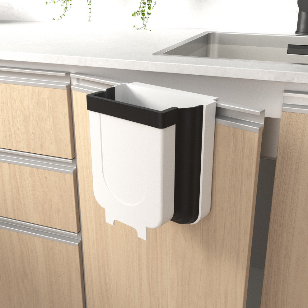 White Mini Trash Can For Kitchen Garbage Bin
