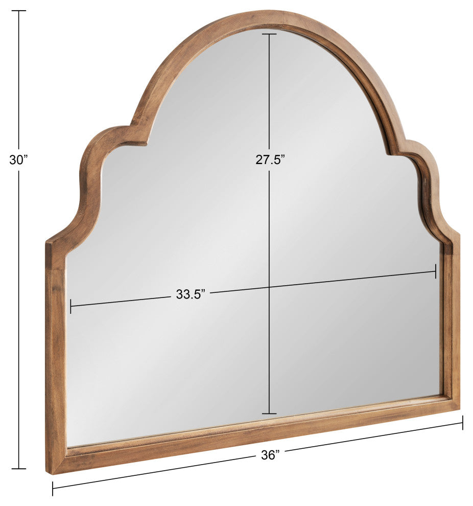 Hogan Arch Framed Mirror, Rustic Brown, 36"x30"
