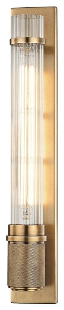 Shaw 1-Light LED Wall Sconce, Aged Brass