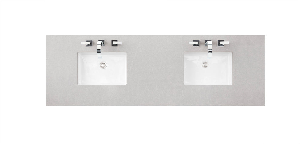 Brookfield 72" Country Oak Double Vanity, Eternal Serena Quartz Top