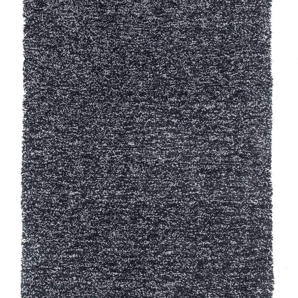 3'X5' Black Heather Indoor Shag Rug