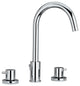 Luxe Widespread Lavatory Faucet With Tall Gooseneck Swivel Spout