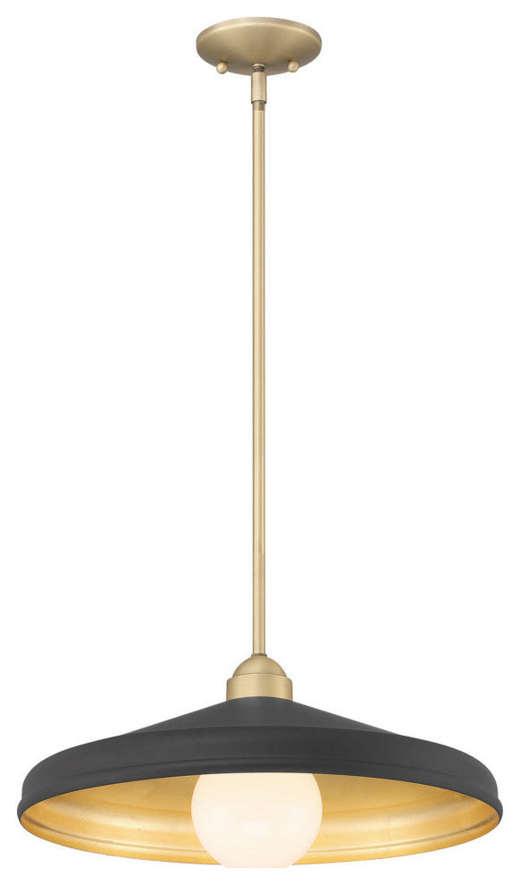 Brooks Matte Black 18" Adjustable Barn Light Pendant
