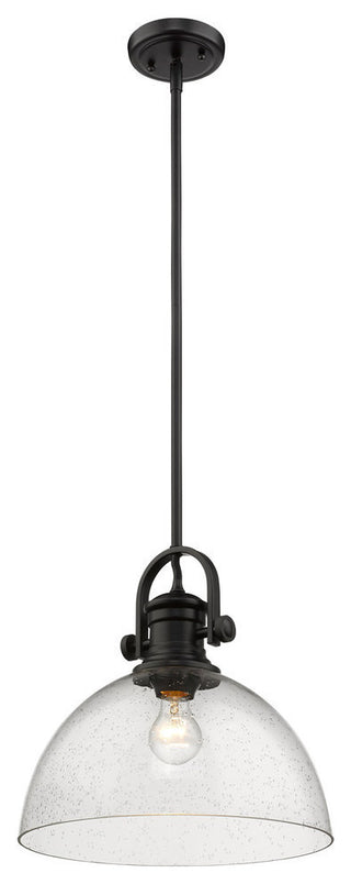Golden Lighting 3118-L SD Hines 1 Light 13-1/2"W Pendant - Black
