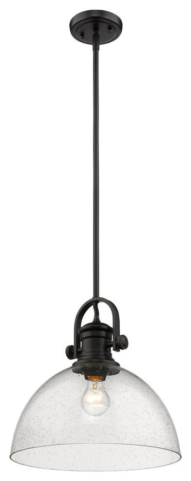 Golden Lighting 3118-L SD Hines 1 Light 13-1/2"W Pendant - Black