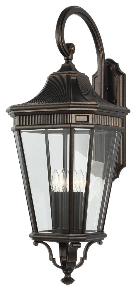 4-Light Wall Lantern, Grecian Bronze