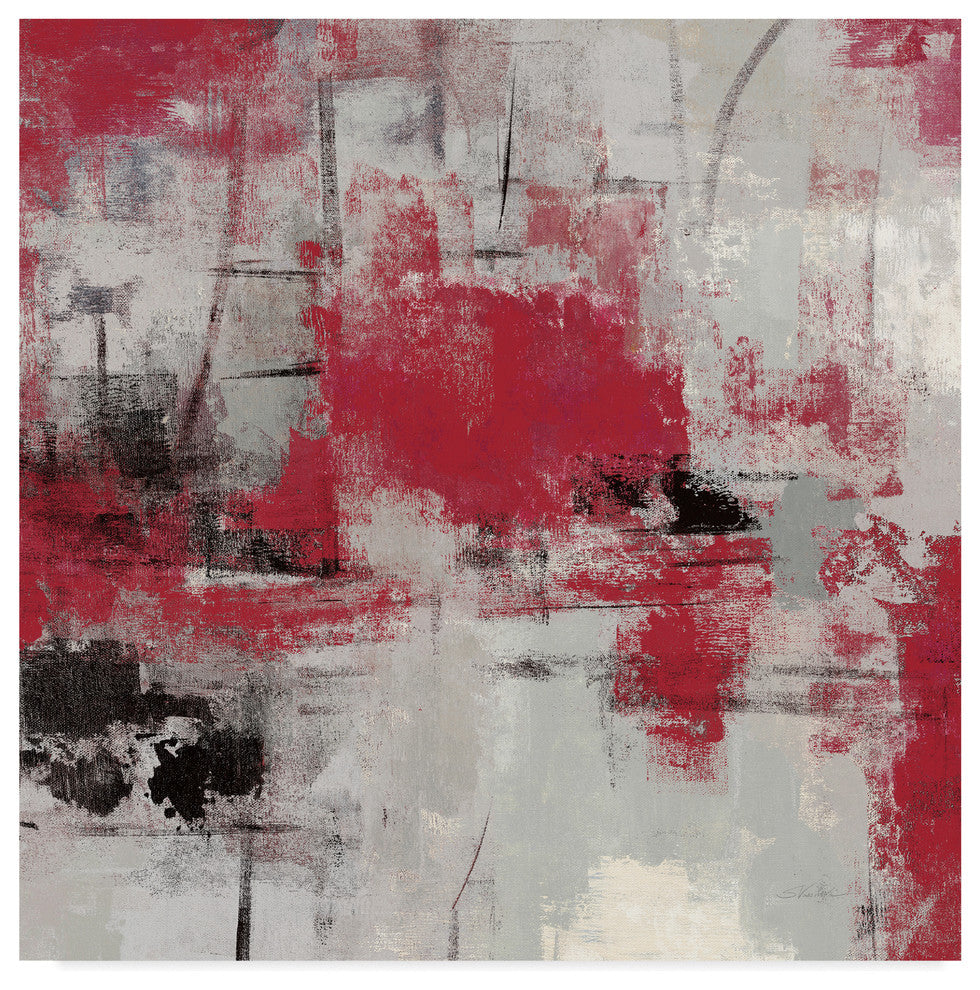 "Stone Gardens III Red" by Silvia Vassileva, Canvas Art, 18"x18"
