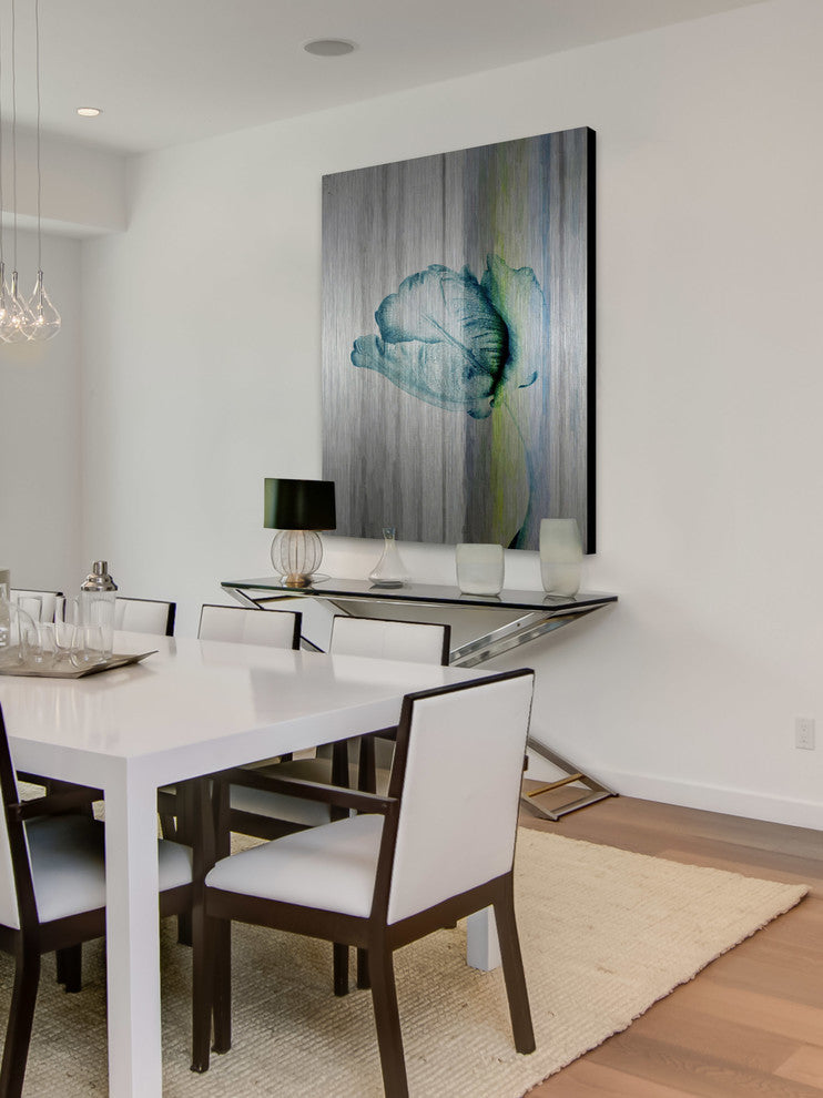 "Water Flower" UV Ink Print on Brushed  Aluminum, 40"x60"