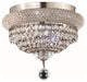 Elegant Primo Flush Mount, Chrome Finish With Royal Cut Crystal