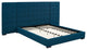 Azure Sierra Queen Upholstered Fabric Platform Bed