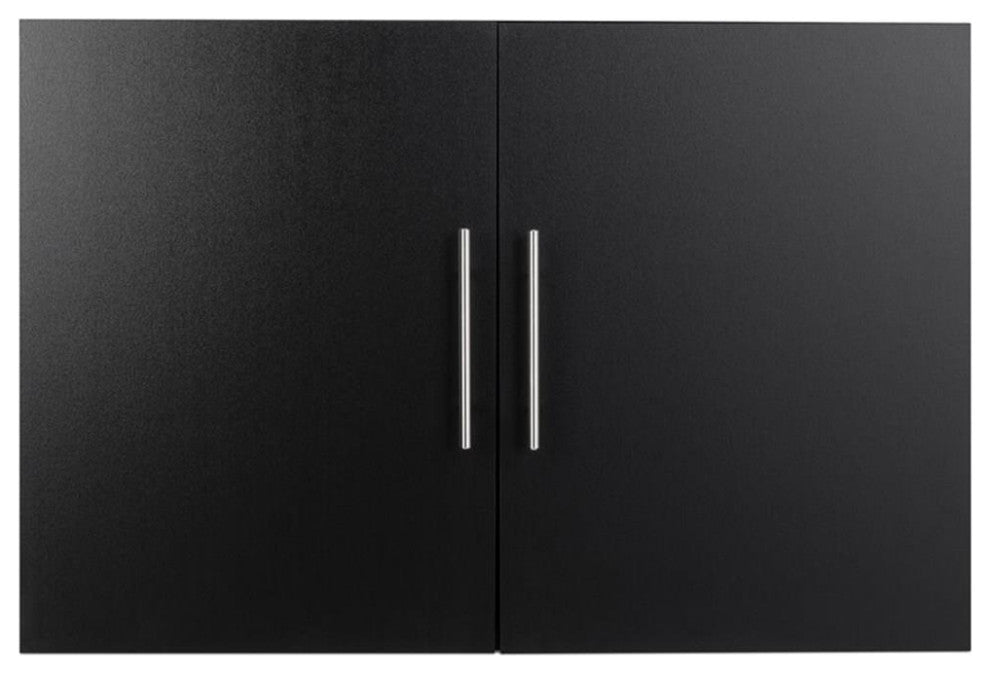 Prepac HangUps 36" Upper Wooden Garage Storage Cabinet in Black