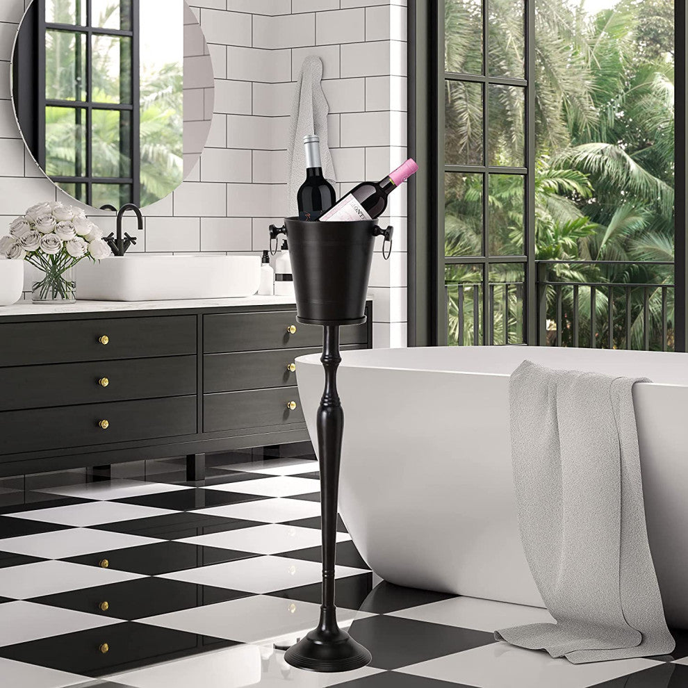 Black Luxurious Grand Hotel Champagne Bucket