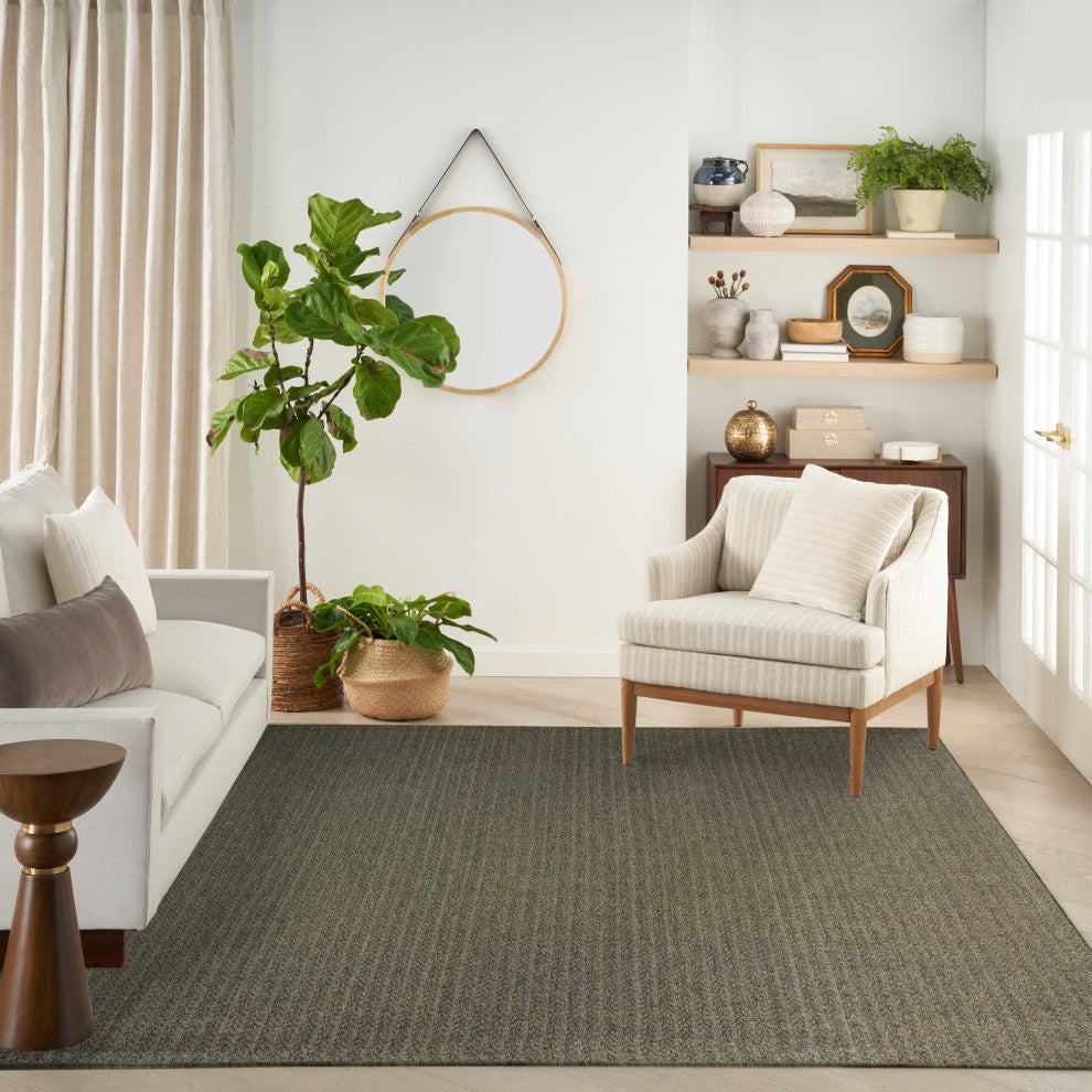 Nourison Tulum 10' x 14' Olive Outdoor Rug