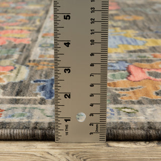 Leoness Vintage Traditional Gray/ Multi Area Rug, 7'10" x 10'10"